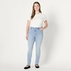 Amazon Essentials Women’s High Stretch Mid-Rise Skinny Jean(Iced Blue Light Wash)
