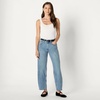 Amazon Essentials Women’s High-Rise Barrel Leg Jeans(Authentic Medium Wash)