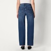 Amazon Essentials Women’s High-Rise Barrel Leg Jeans(Stone Dark Wash)