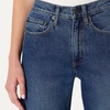 Amazon Essentials Women’s High-Rise Barrel Leg Jeans(Stone Dark Wash)