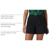 Amazon Essentials Women’s High-Rise Relaxed-Fit A-line Elastic Back Shorts(Black)