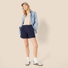 Amazon Essentials Women’s High-Rise Relaxed-Fit A-line Elastic Back Shorts(Navy)