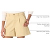 Amazon Essentials Women’s High-Rise Relaxed-Fit A-line Elastic Back Shorts(Tan)