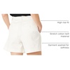 Amazon Essentials Women’s High-Rise Relaxed-Fit A-line Elastic Back Shorts(White)