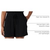 Amazon Essentials Women’s High-Rise Relaxed-Fit Fluid Twill Pull-On Shorts(Black)