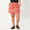 Amazon Essentials Women’s High-Rise Relaxed-Fit Fluid Twill Pull-On Shorts(Bright Poppy Red Multi Folk Floral)