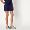 Amazon Essentials Women’s High-Rise Relaxed-Fit Fluid Twill Pull-On Shorts(Navy)