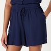Amazon Essentials Women’s High-Rise Relaxed-Fit Fluid Twill Pull-On Shorts(Navy)