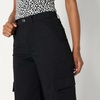 Amazon Essentials Women’s High-Rise Relaxed-Fit Stretchy Full-Length Cargo Pants(Black)