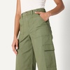 Amazon Essentials Women’s High-Rise Relaxed-Fit Stretchy Full-Length Cargo Pants(Dark Olive)