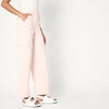 Amazon Essentials Women’s High-Rise Relaxed-Fit Stretchy Full-Length Cargo Pants(Light Pink)