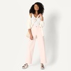 Amazon Essentials Women’s High-Rise Relaxed-Fit Stretchy Full-Length Cargo Pants(Light Pink)