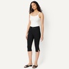 Amazon Essentials Women’s High-Rise Slim Fit Capris Denim Pedal Pusher Jean(Black)