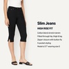 Amazon Essentials Women’s High-Rise Slim Fit Capris Denim Pedal Pusher Jean(Black)