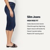 Amazon Essentials Women’s High-Rise Slim Fit Capris Denim Pedal Pusher Jean(Dark Midnight Wash)