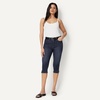 Amazon Essentials Women’s High-Rise Slim Fit Capris Denim Pedal Pusher Jean(Dark Midnight Wash)