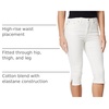 Amazon Essentials Women’s High-Rise Slim Fit Capris Denim Pedal Pusher Jean(White)