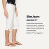 Amazon Essentials Women’s High-Rise Slim Fit Capris Denim Pedal Pusher Jean(White)