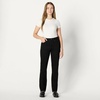 Amazon Essentials Women’s High-Rise Straight Leg Jean(Black)