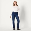 Amazon Essentials Women’s High-Rise Straight Leg Jean(Dark Shadow Wash)