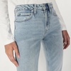 Amazon Essentials Women’s High-Rise Straight Leg Jean(Iced Light Wash)