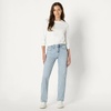 Amazon Essentials Women’s High-Rise Straight Leg Jean(Iced Light Wash)