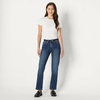 Amazon Essentials Women’s High-Rise Straight Leg Jean(Stone Dark Wash)