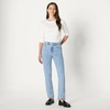Amazon Essentials Women’s High-Rise Straight Leg Jean(Tinted Ice Light Wash)