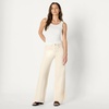 Amazon Essentials Women’s High-Rise Wide Leg Crop Jeans(Ecru)