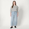 Amazon Essentials Women’s High-Rise Wide Leg Crop Jeans(Iced Blue Light Wash)