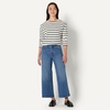 Amazon Essentials Women’s High-Rise Wide Leg Crop Jeans(Medium Blue Vintage)