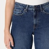 Amazon Essentials Women’s High-Rise Wide Leg Crop Jeans(Stone Dark Wash)