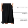 Amazon Essentials Women’s Jersey Pull On Midi Length Skirt(Black)