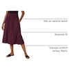 Amazon Essentials Women’s Jersey Pull On Midi Length Skirt(Burgundy)