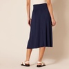 Amazon Essentials Women’s Jersey Pull On Midi Length Skirt(Navy)