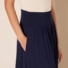 Amazon Essentials Women’s Jersey Pull On Midi Length Skirt(Navy)