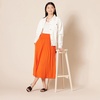 Amazon Essentials Women’s Jersey Pull On Midi Length Skirt(Orange)