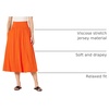 Amazon Essentials Women’s Jersey Pull On Midi Length Skirt(Orange)