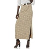 Amazon Essentials Women’s Lightweight Knit Stretchy Maxi Skirt with Elastic Waistband, Side Slits(Camel Animal Print)