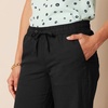 Amazon Essentials Women’s Linen Blend Drawstring Relaxed Fit Wide Leg Pants (Available in Plus Size)(Black)
