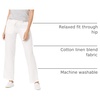 Amazon Essentials Women’s Linen Blend Drawstring Relaxed Fit Wide Leg Pants (Available in Plus Size)(Bright White)