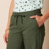 Amazon Essentials Women’s Linen Blend Drawstring Relaxed Fit Wide Leg Pants (Available in Plus Size)(Dark Olive)
