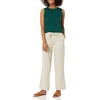 Amazon Essentials Women’s Linen Blend Drawstring Relaxed Fit Wide Leg Pants (Available in Plus Size)(Ecru Stripe)