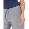 Amazon Essentials Women’s Linen Blend Drawstring Relaxed Fit Wide Leg Pants (Available in Plus Size)(Grey Vertical Stripe)