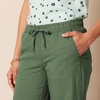 Amazon Essentials Women’s Linen Blend Drawstring Relaxed Fit Wide Leg Pants (Available in Plus Size)(Military Green)