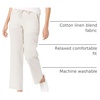 Amazon Essentials Women’s Linen Blend Drawstring Relaxed Fit Wide Leg Pants (Available in Plus Size)(Natural Flax Crossdye)