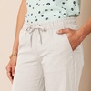 Amazon Essentials Women’s Linen Blend Drawstring Relaxed Fit Wide Leg Pants (Available in Plus Size)(Natural Flax Crossdye)