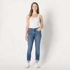 Amazon Essentials Women’s Low Stretch Mid-Rise Classic-Roll Boyfriend Crop Jeans(Ash Blue Wash)