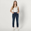Amazon Essentials Women’s Low Stretch Mid-Rise Classic-Roll Boyfriend Crop Jeans(Dark Midnight Wash)