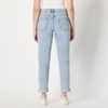 Amazon Essentials Women’s Low Stretch Mid-Rise Classic-Roll Boyfriend Crop Jeans(Iced Blue Light Wash)